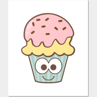 Funny Kawaii Cupcake Posters and Art